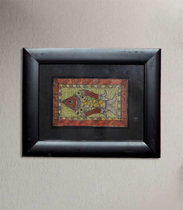 Authentic Handmade Madhubani Painting – Traditional Folk Art from Bihar (9.5 x 7.5) - Image 2