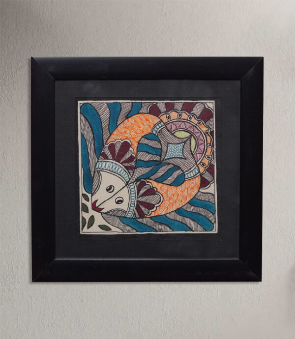 Authentic Handmade Madhubani Painting – Traditional Folk Art from Bihar - Image 2