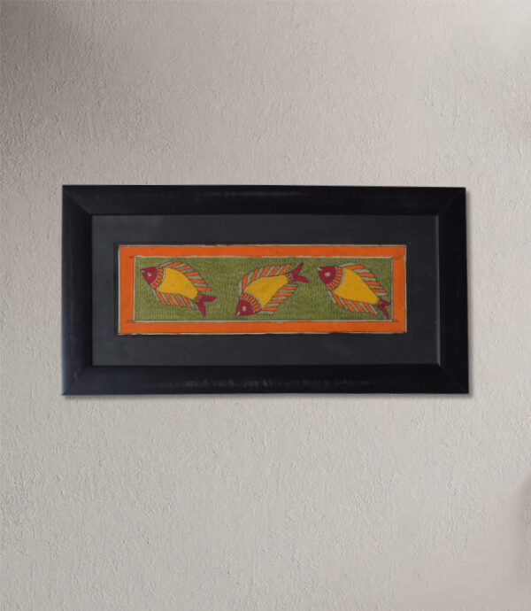 Authentic Handmade Madhubani Painting – Traditional Folk Art from Bihar (15 x 7.75) - Image 2