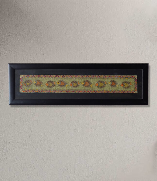 Authentic Handmade Madhubani Painting – Traditional Folk Art from Bihar (25.5 x 7.5) - Image 2