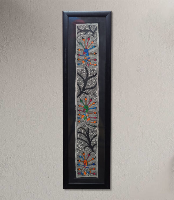 Authentic Handmade Madhubani Painting – Traditional Folk Art from Bihar (33.75 x 9) - Image 2