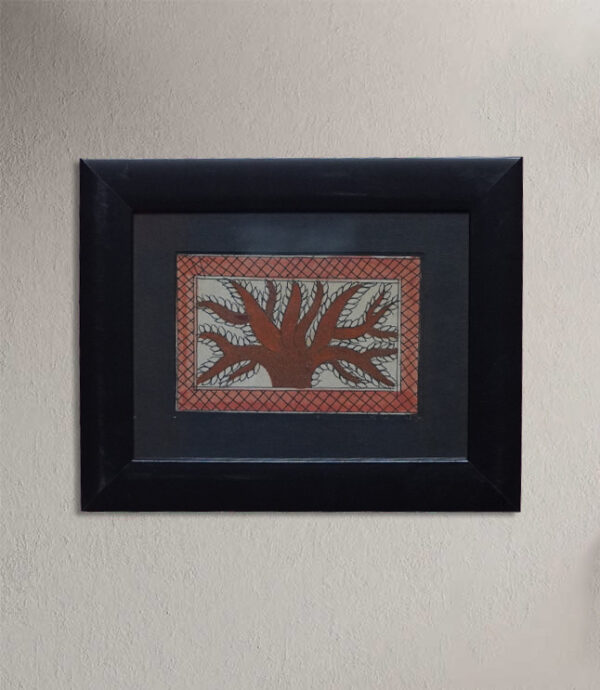 Authentic Handmade Madhubani Painting – Traditional Folk Art from Bihar (9.5 x 7.5) - Image 2