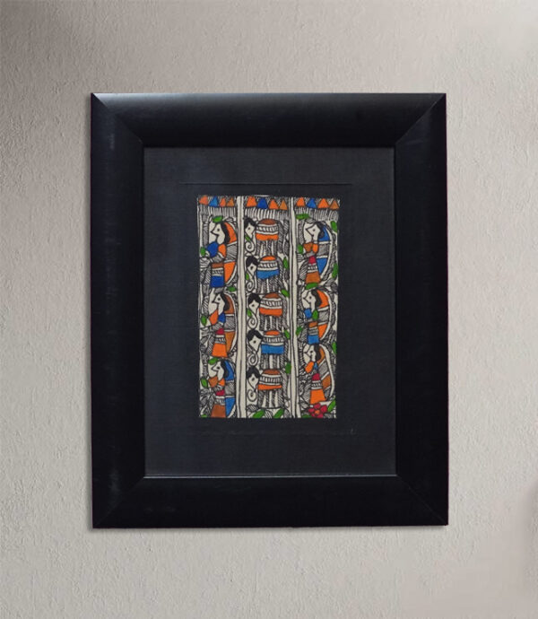 Authentic Handmade Madhubani Painting – Traditional Folk Art from Bihar (9.5 x 7.5) - Image 2