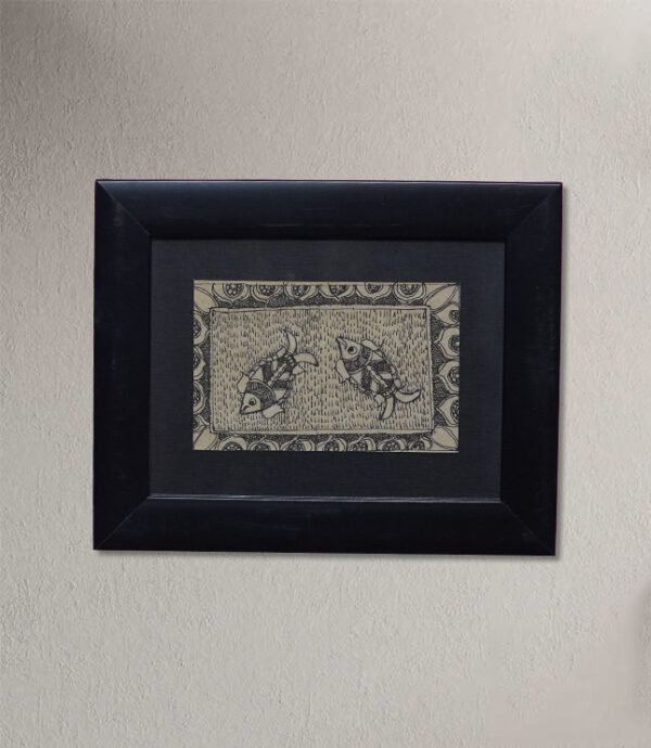 Authentic Handmade Madhubani Painting – Traditional Folk Art from Bihar (9.5 x 7.5) - Image 2