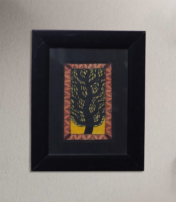 Authentic Handmade Madhubani Painting – Traditional Folk Art from Bihar (9.5 x 7.5) - Image 2