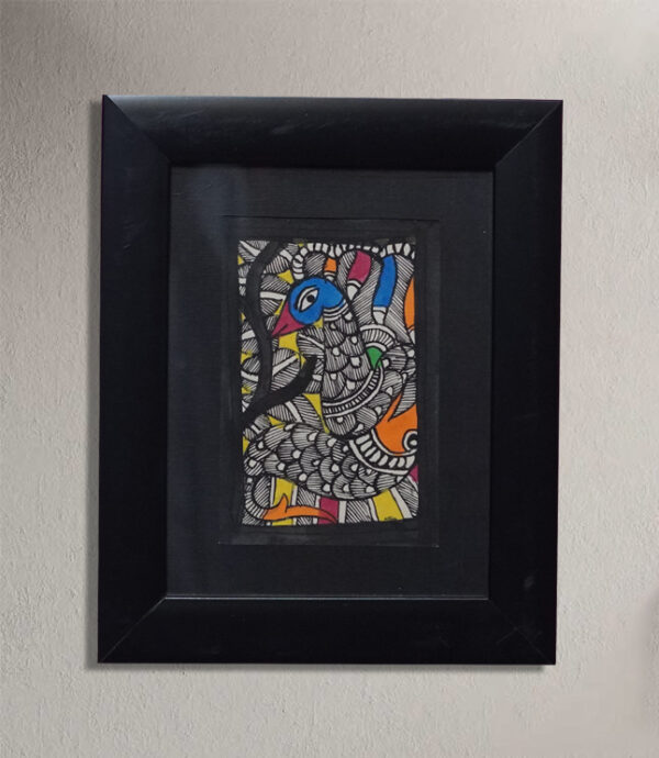 Authentic Handmade Madhubani Painting – Traditional Folk Art from Bihar (9.5 x 7.5) - Image 2
