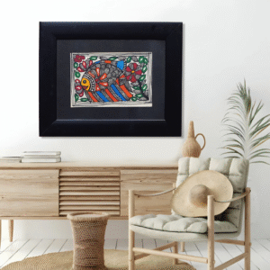 Authentic Handmade Madhubani Painting – Traditional Folk Art from Bihar (9.5 x 7.5)