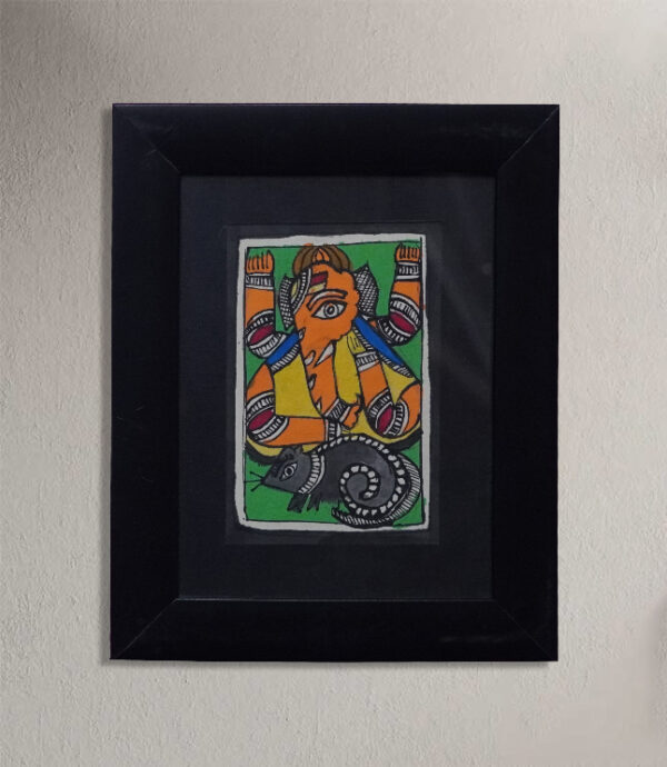 Authentic Handmade Madhubani Painting – Traditional Folk Art from Bihar (9.5 x 7.5) - Image 2